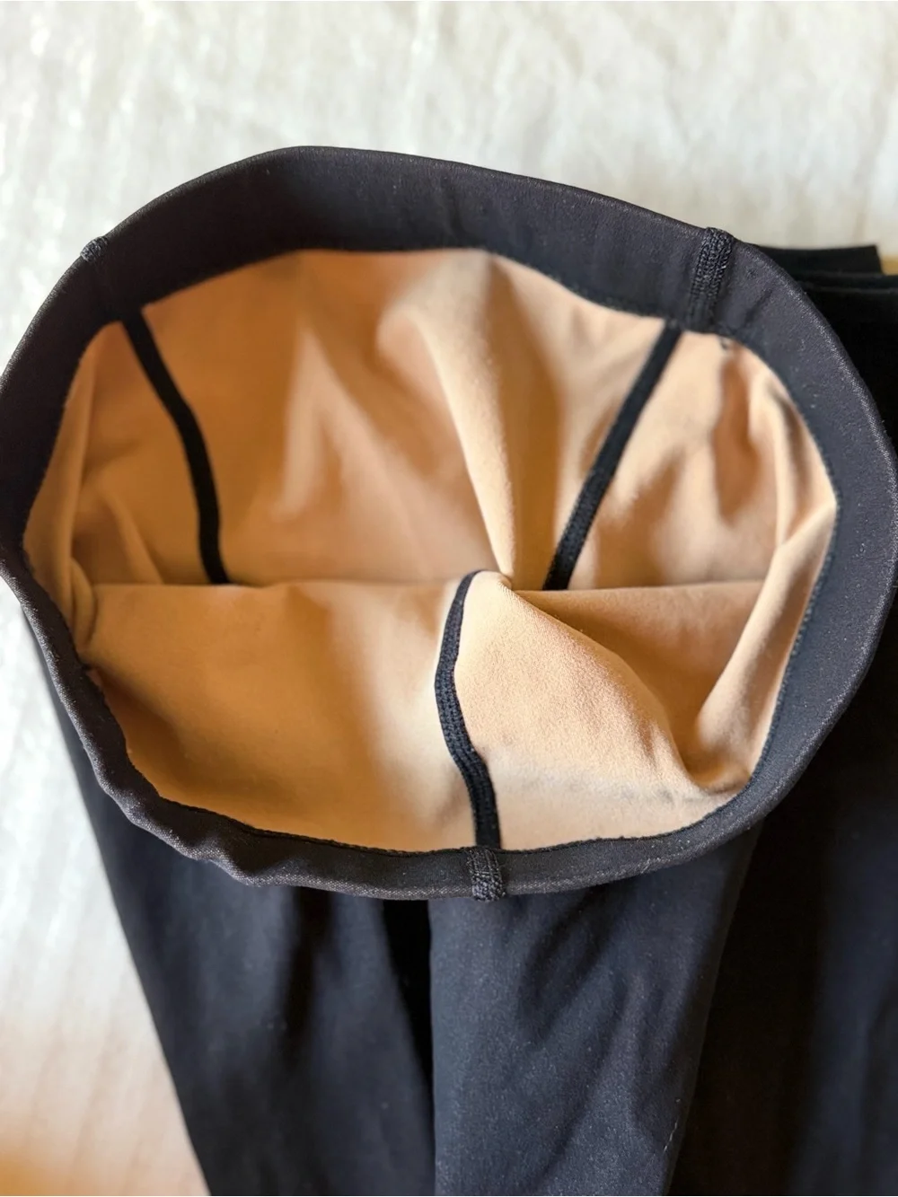 High Waist Fleece Lined Faux Pantyhose